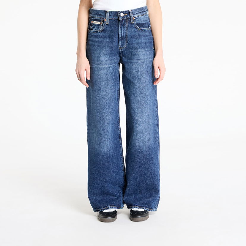 Kavbojke CALVIN KLEIN Calvin Klein Jeans The Wide Leg Tinted Jeans 31 Modra | LV047B933G VSM