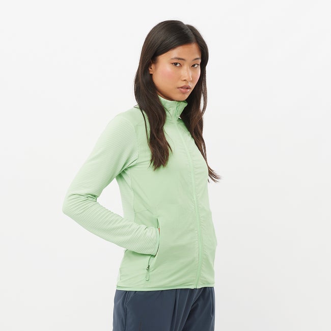 Vetrovka Salomon Lightwarm Hybrid Jacket Zelena | LC2374900