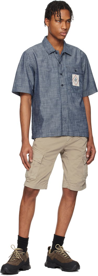 Srajce C.P. Company C.P. Company Chambray Short Sleeve Shirt Modra | 18CMSH151A-110065W, 3