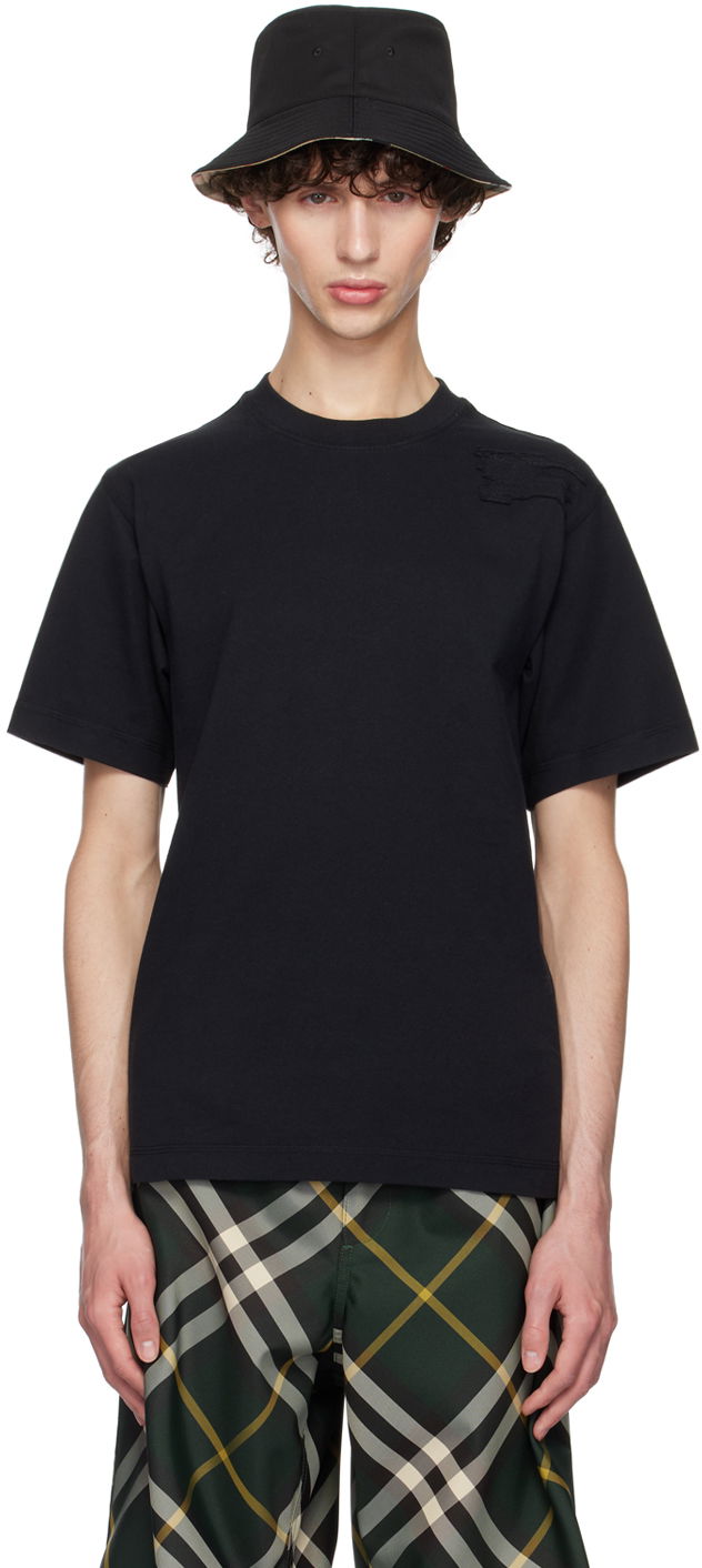 Majica Burberry Black Cotton T-Shirt Črna | 8084951, 0