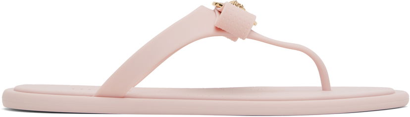 Kopalke Versace Versace Gianni Ribbon Flip-Flops Roza | 1018789_1A10983_1PT2V