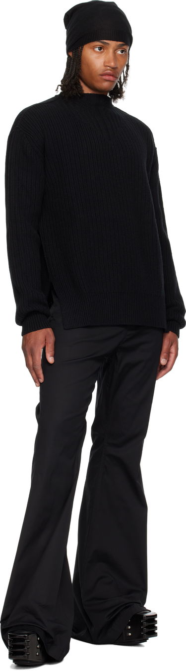 Pleteni pulover Rick Owens Rick Owens Concordians Fisherman Round Neck Sweater Črna | RU02E1649 KWV, 3
