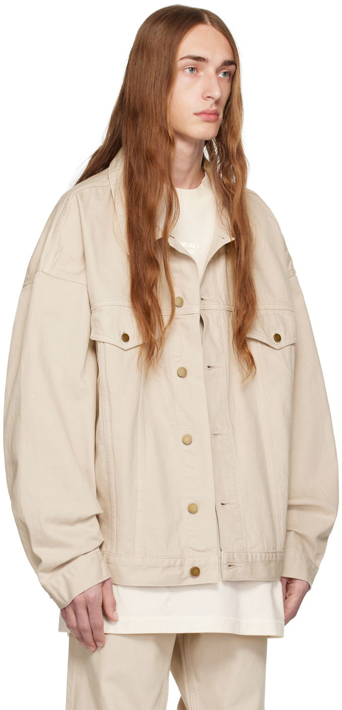 Jakna Fear of God ESSENTIALS Patch Denim Jacket Bež | 202BT234272F, 1