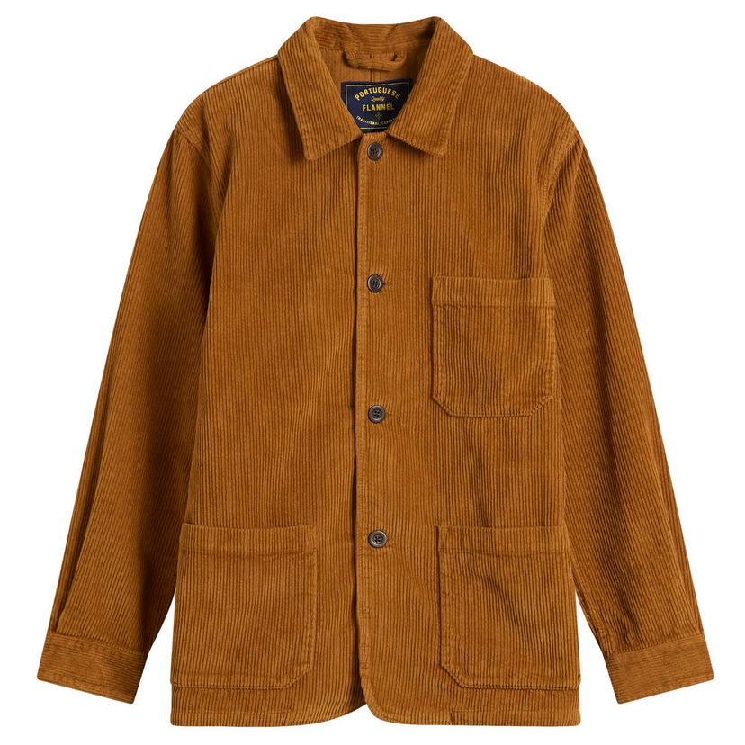 Jakna Portuguese Flannel Portuguese Flannel Labura Corduroy Chore Jacket Rjava | AW25047-ATS