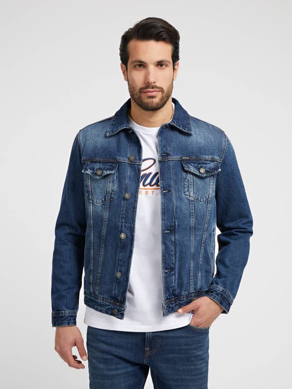 Jakna GUESS Regular Fit Denim Mornarica | M2GXN1D4HW3, 0