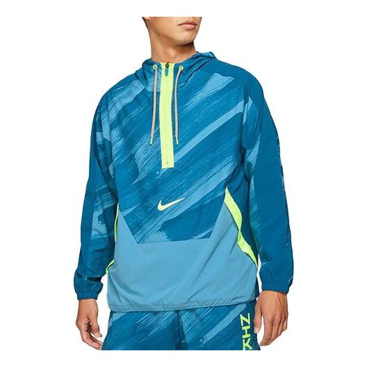 Vetrovka Nike Dri-FIT Sport Clash Hooded Half-Zip Pullover Jacket Modra | DD1724-476