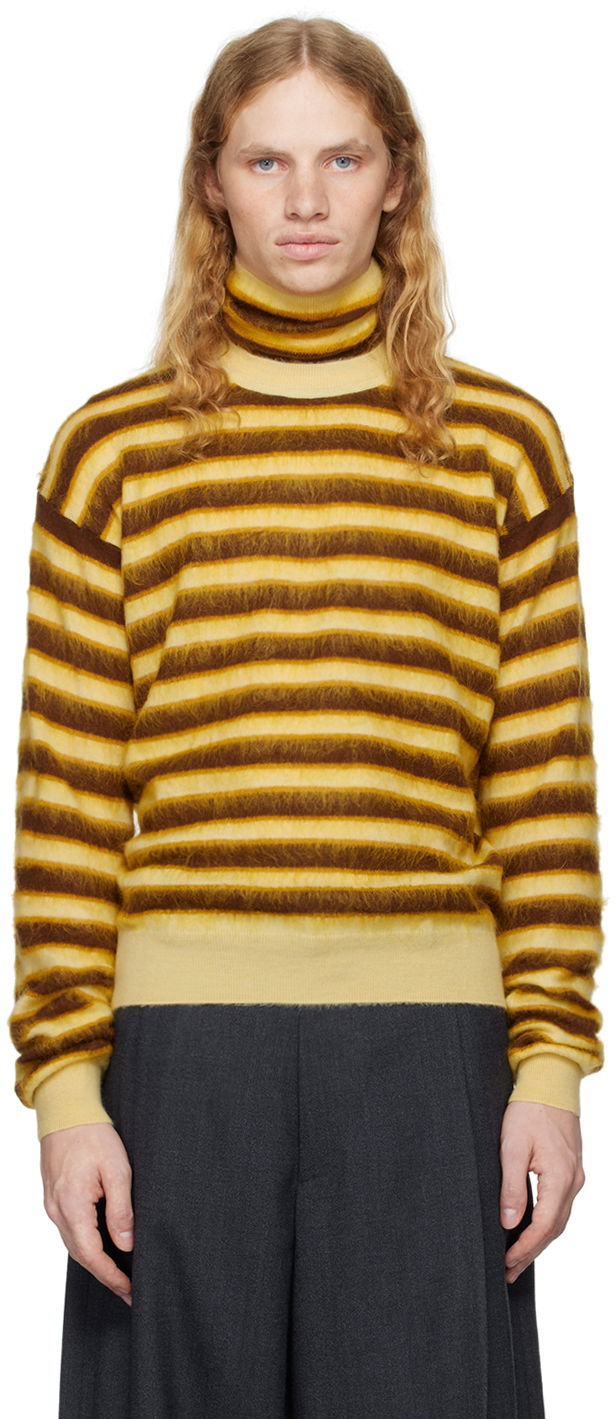 Pleteni pulover Marni Striped Turtleneck Sweater Večbarvna | GCMG0408Q0 UFW617