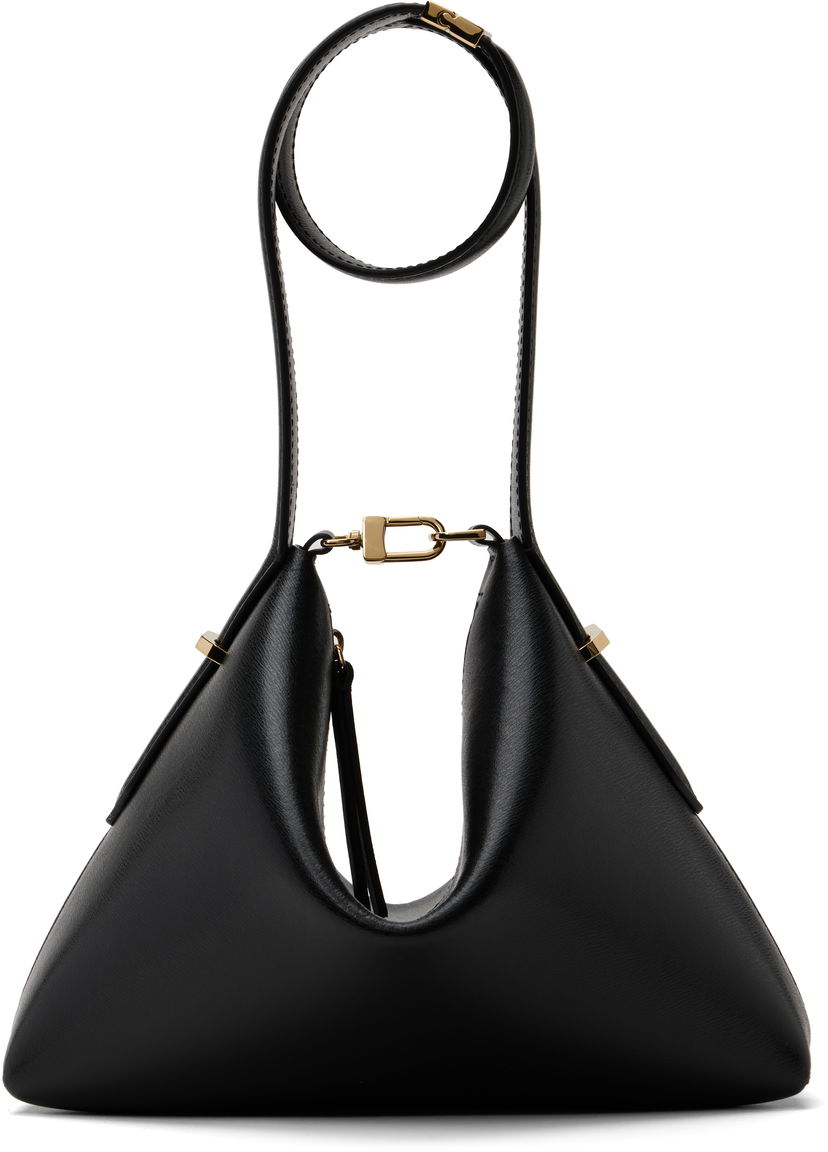Torbica TOTEME TOTEME Bevel Leather Wristlet Clutch Črna | 253-WAL0090-LE0025