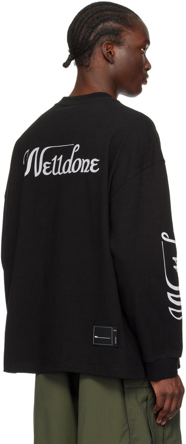 Pulover We11done Long Sleeve Print T-Shirt Črna | WD-TP4-20-712-U-BK, 2