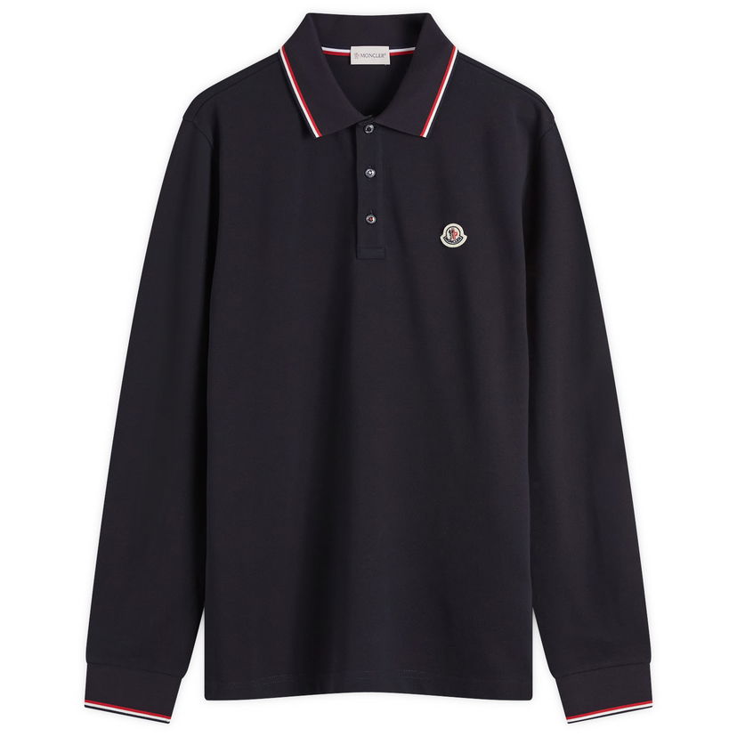 Polo majica Moncler Long Sleeve Polo T-Shirt Črna | 8B701-00-84556-77X