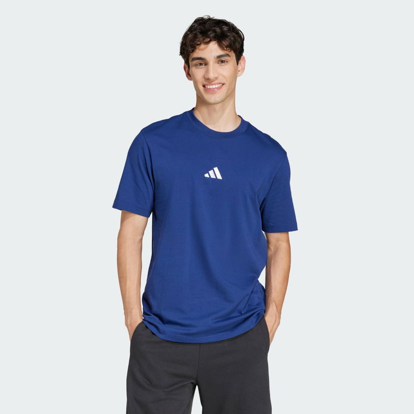 Majica adidas Performance Essentials Small Logo Jersey T-Shirt Modra | JF1093