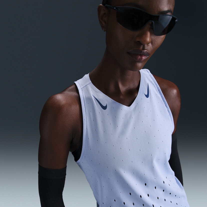 Majica brez rokavov Nike AeroSwift Dri-FIT ADV Running Tank Modra | FN2504-057
