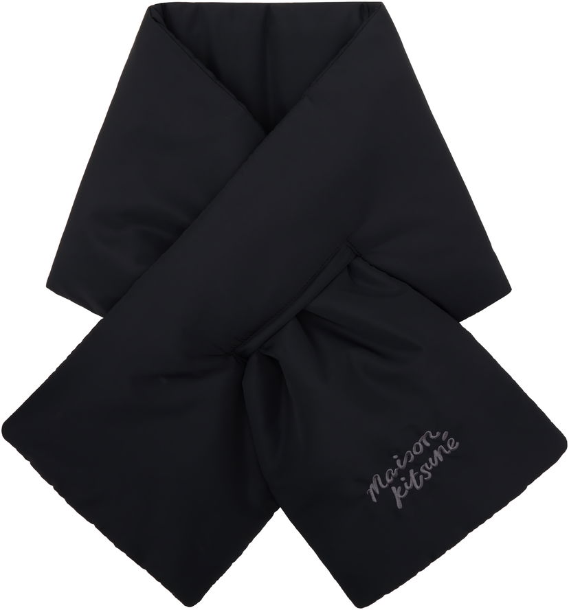 Šala MAISON KITSUNÉ Puffer Scarf Črna | NM06202WQ4035