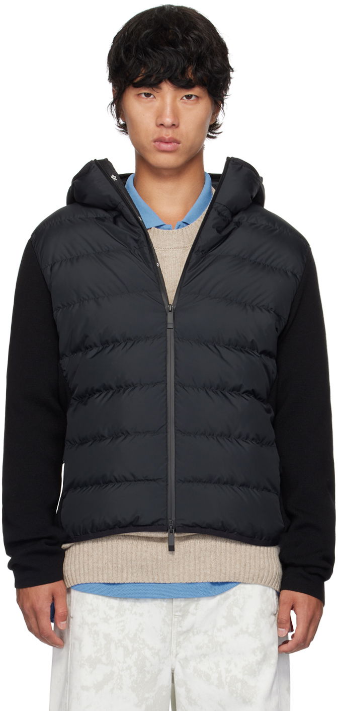 Jakna Moncler Black Paneled Down Jacket Črna | J20919B00010M1122