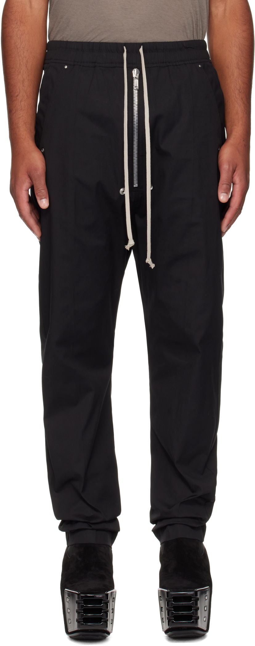 Hlače Rick Owens Rick Owens Concordians Bela Trousers Črna | RU02E1361 TE