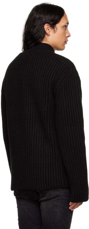 Pleteni pulover We11done We11done Stand Collar Knit Cardigan Črna | WD-KC3-22-612-U-BK, 2