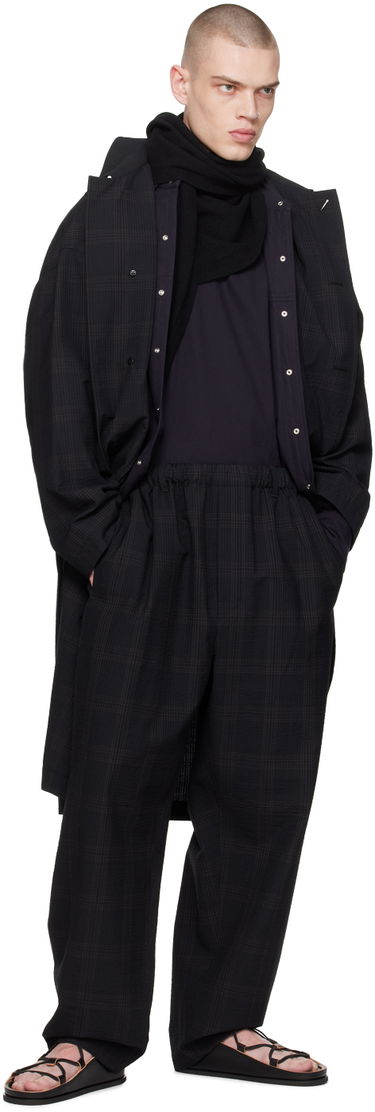 Plašči LEMAIRE Lemaire Checked Overcoat Črna | CO1055 LF1256, 3