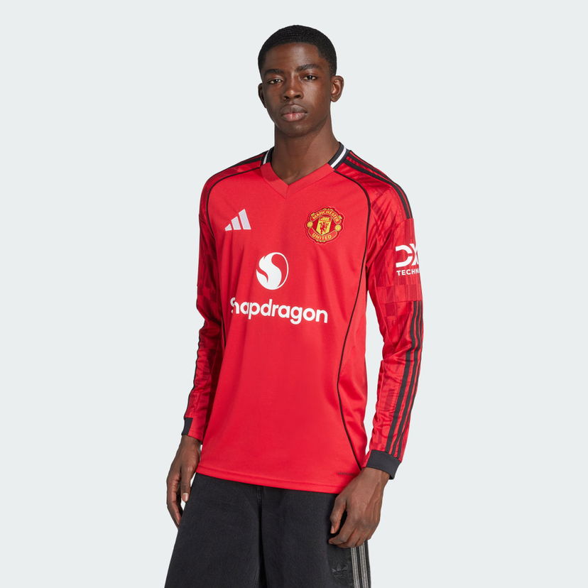 Dres adidas Performance Manchester United 25/26 Home Long Sleeve Jersey Rdeča | JP3037