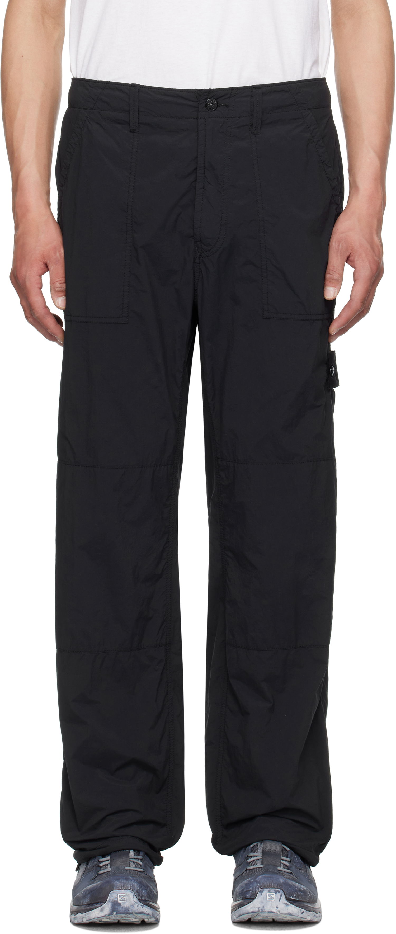 Cargo hlače Stone Island Stone Island Nylon Ghost Trousers Črna | K1S15 3100012 S00F6, 0
