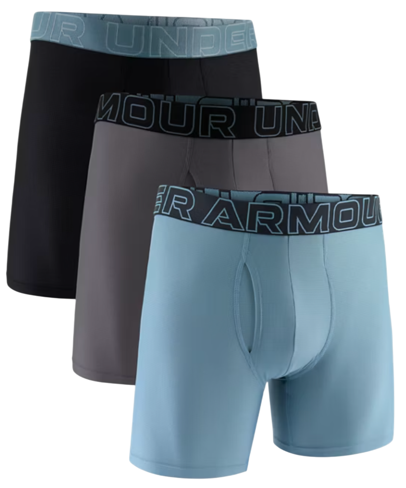 Boksarice Under Armour Under Armour SOLID 6in 3-Pack Boxer Shorts Modra | 1383884-587