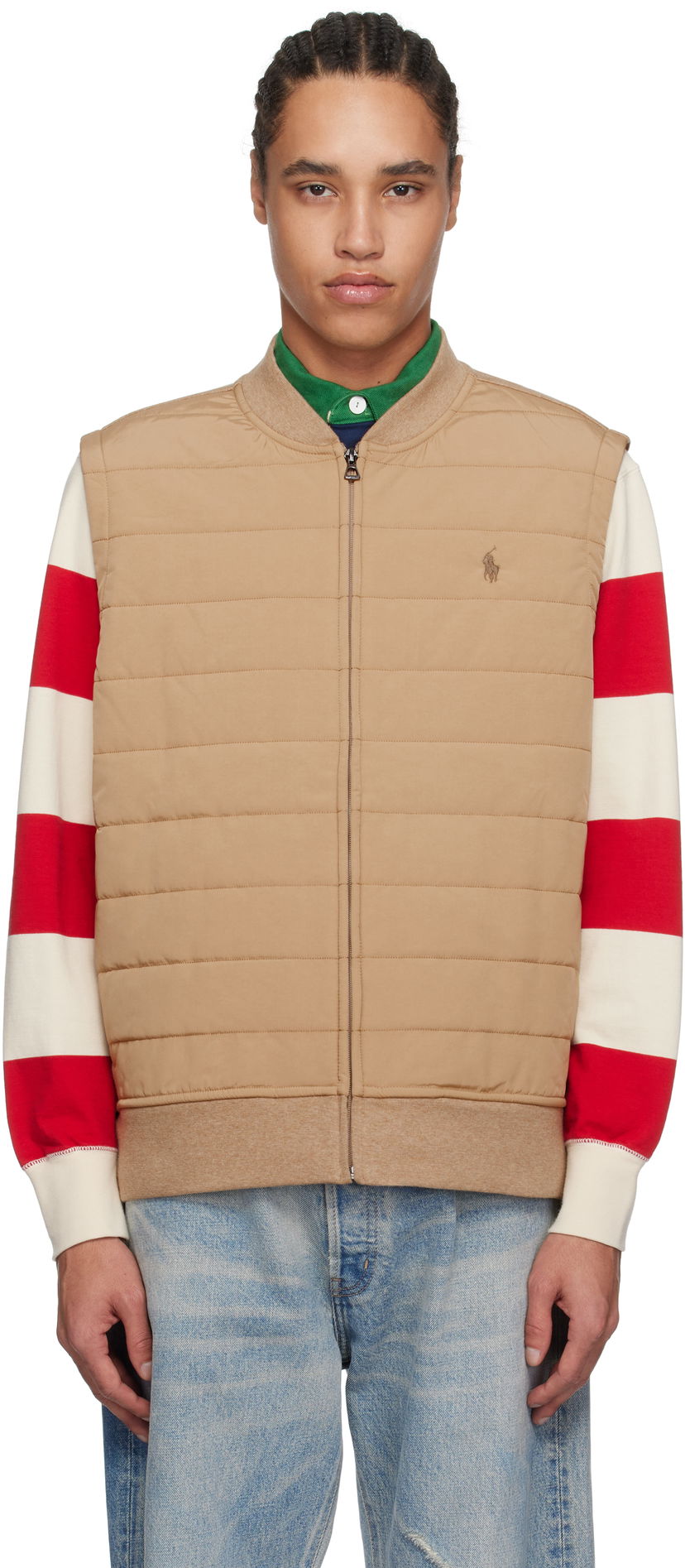 Telovnik Polo by Ralph Lauren Ralph Lauren Piqué Double-Knit Vest Bež | 710952075004