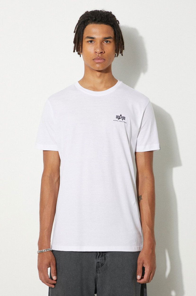 Majica Alpha Industries Backprint T-Shirt With Print Bela | 128507.09