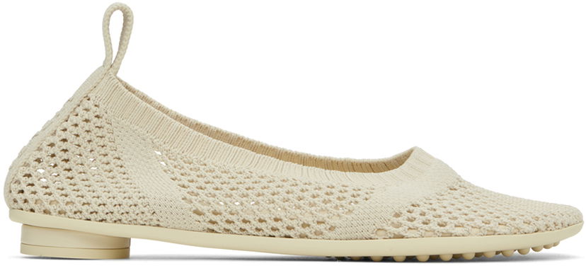 Oblačila Bottega Veneta Bottega Veneta Atomic Ballerina Flats Bež | 787053 V3XY0