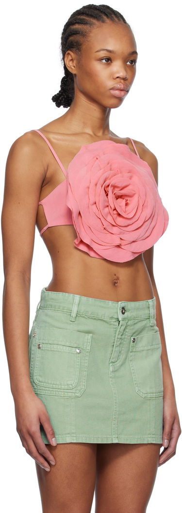 Krila Blumarine Blumarine Rose-Effect Cami Top Zelena | P522C360A, 1