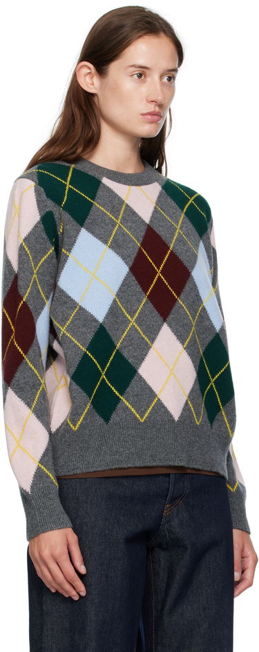 Pleteni pulover &Daughter &Daughter Ava Argyle Crewneck Sweater Siva | WL24205, 1