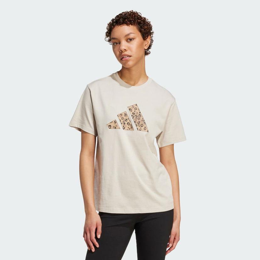 Majica adidas Performance Animal Print Graphic T-Shirt Bež | JM4423
