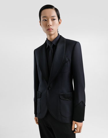 Jakna Dolce & Gabbana Single-breasted Wool Jacket Črna | G2UO1TFM2GRS8030, 3