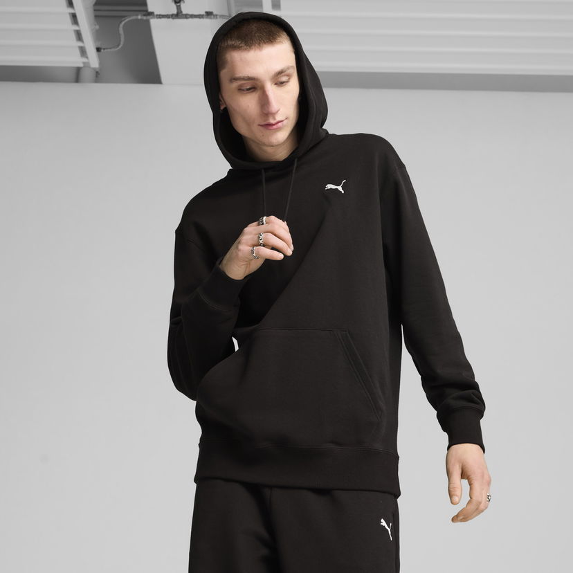 Pulover Puma WARDROBE ESS Hoodie Črna | 629647_01