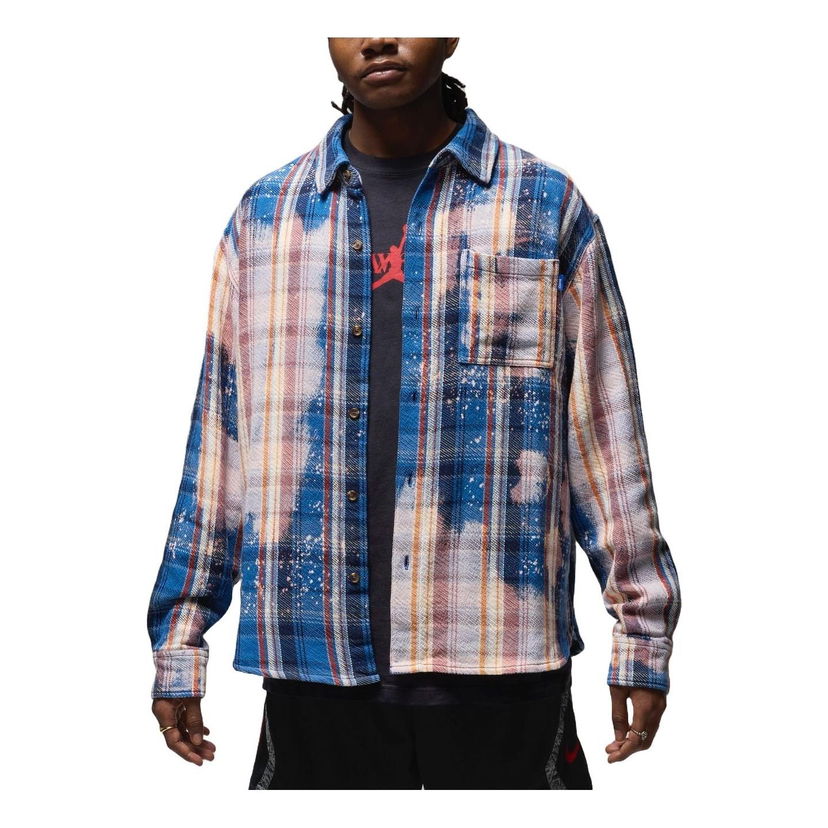 Srajce Jordan Jordan x Awake NY Flannel Shirt Modra | FQ5454-498
