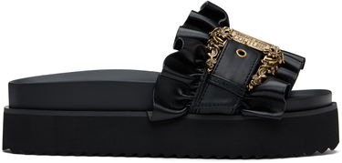 Modni dodatki Versace Versace Jeans Couture Baroque Buckle Platform Sandals Črna | E78VA3SM5_E71570, 0