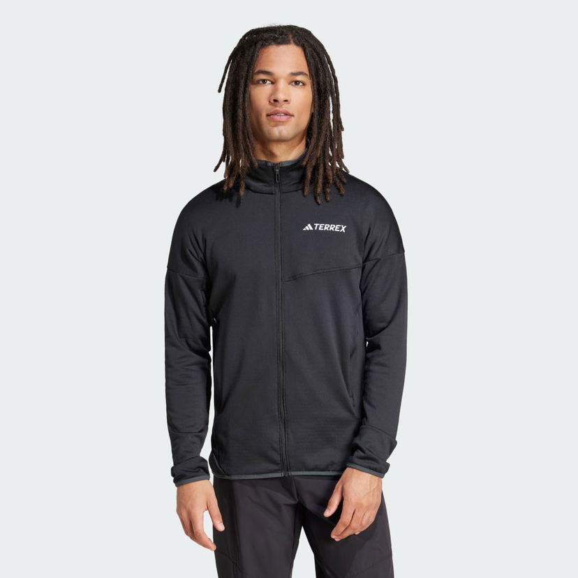Pleteni pulover adidas Performance Terrex Xperior Climawarm Light Fleece Jacket Črna | JE1352