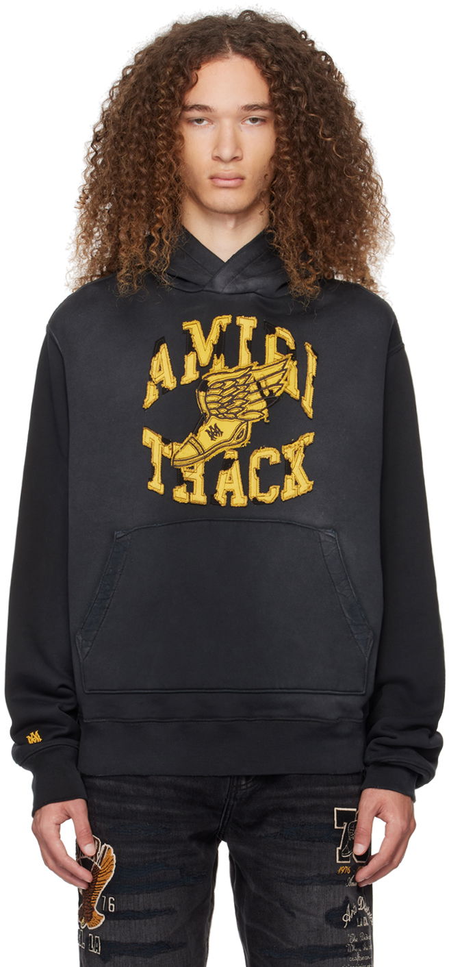 Pulover AMIRI 'Track' Hoodie Črna | AMJYHD1003, 0
