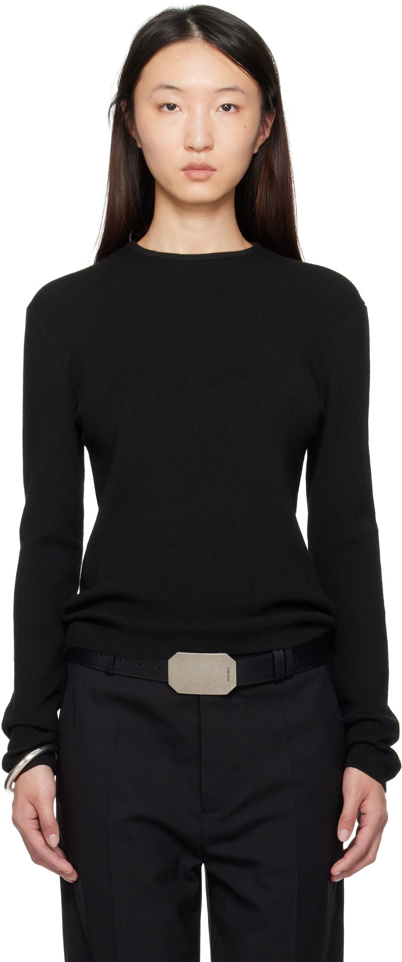 Majica Fear of God Fear of God ESSENTIALS Soft Rib Long Sleeve T-Shirt Črna | 192SP257800FW