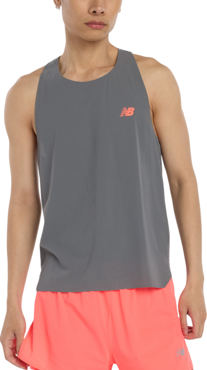 Majica brez rokavov New Balance New Balance Race Day Ultra Light Singlet Siva | mt51205-urr