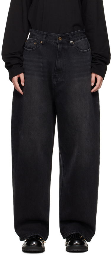 Kavbojke We11done We11done Washed Loose-Fit Jeans Črna | WD-DP2-24-349-W-BK, 0