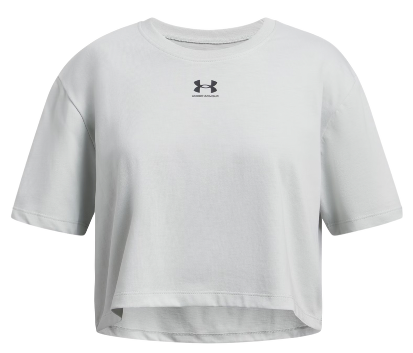 Krop-top Under Armour Under Armour Rival Short Sleeve T-Shirt Bela | 1389755-377