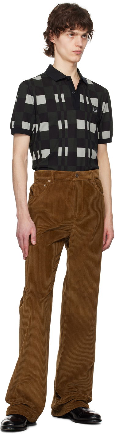 Polo majica Fred Perry Fred Perry Split Chequerboard Polo Črna | M8691, 4