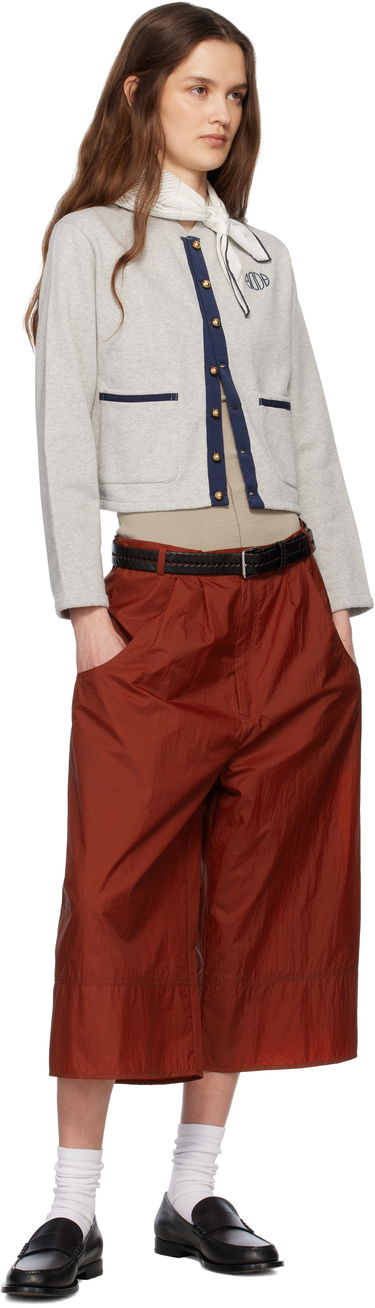 Pleteni pulover Bode Bode Heathered Cropped Cardigan Siva | WRS25CS019, 4