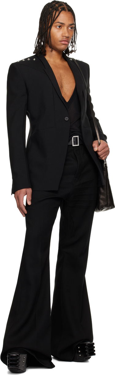 Hlače Rick Owens Concordians Bolan Flared Trousers Črna | RR02E1335 WD, 4