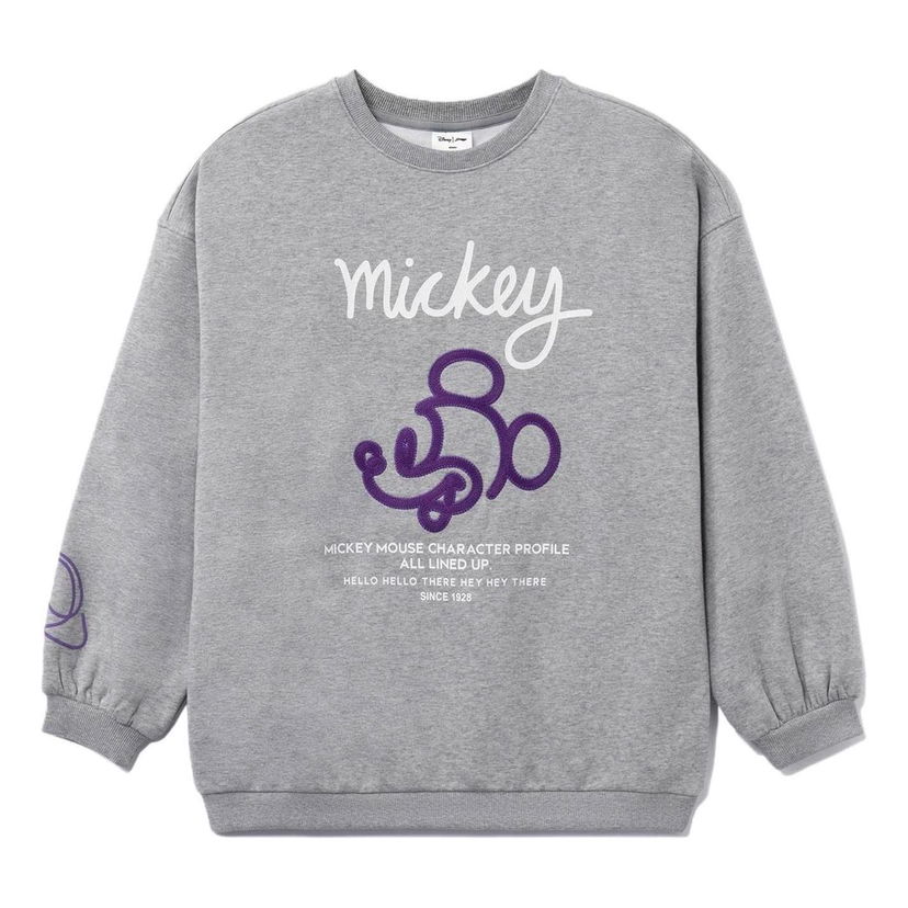 Pulover Li-Ning Disney Mickey Mouse Graphic Sweatshirt Siva | AWDRD64-2