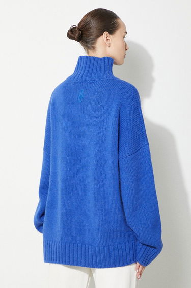 Pleteni pulover JW Anderson JW Anderson Textured Patch Pocket Turtleneck Sweater Modra | KW1150.YN0144.823, 2