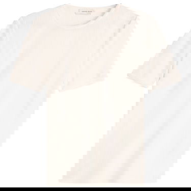 Majica Anine Bing Anine Bing Pia Pointelle T-Shirt, Size Large Bela | A-08-11200-OFW26, 0