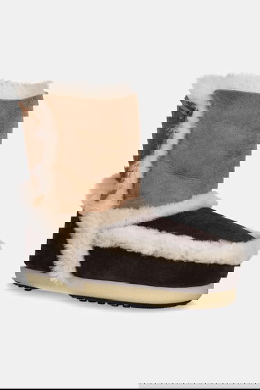 Superge in čevlji Moon Boot Two-Tone Suede Snow Boots with Shearling Trim EVX PATCH Rjava | 80D1470060.MM05, 0
