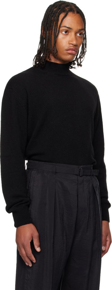 Pleteni pulover LEMAIRE Lemaire Mock Neck Sweater Črna | TO1426 LK1029, 1