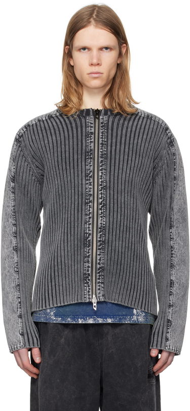 Pleteni pulover Diesel Diesel K-Matty Zip-Up Jacket Siva | A17464-0QMAN-900, 0