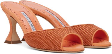 Modni dodatki Manolo Blahnik Manolo Blahnik Jadara Heeled Sandals Oranžna | 424-1982, 3
